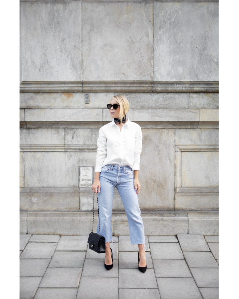 Victoria Törnegren » Todays Outfit – Scarf, White Shirt & Vintage Levi’s.